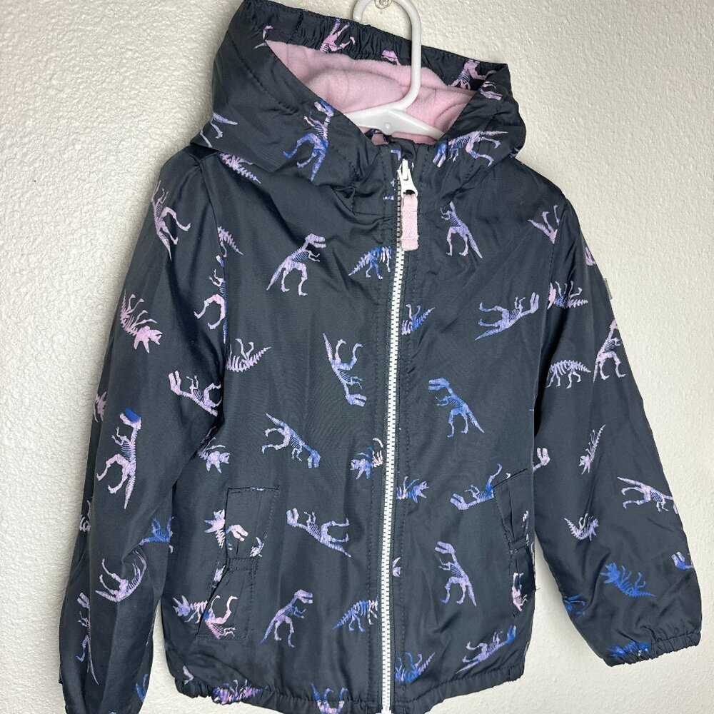Oshkosh B'gosh Girls Hooded Full Zip Blue Jacket Coat Sz 4t